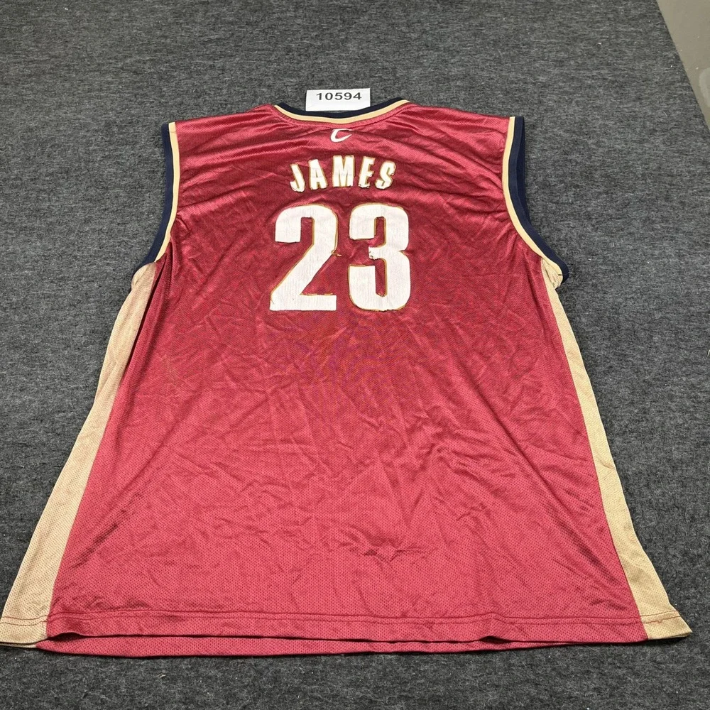 Cleveland Cavaliers Jersey Mens 2XL Red Adidas #23 LeBron James Basketball NBA